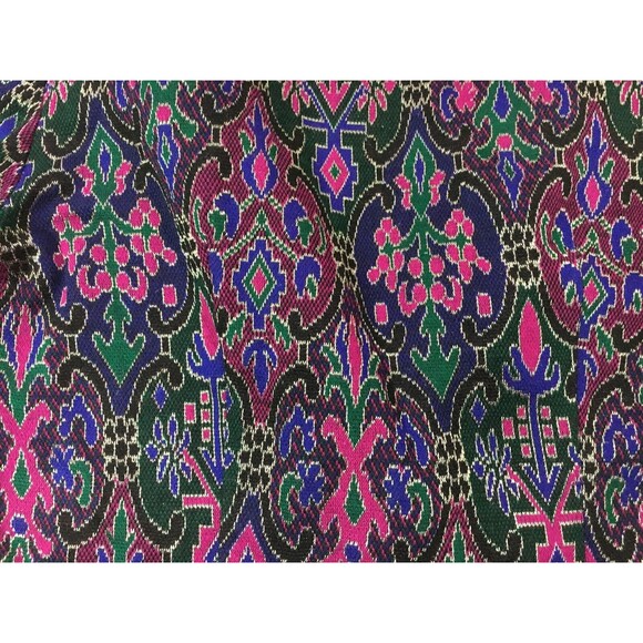 Vintage Womens Blazer Soft Shell Light Jacket Cropped Damask Pattern Medium M - Picture 5 of 14